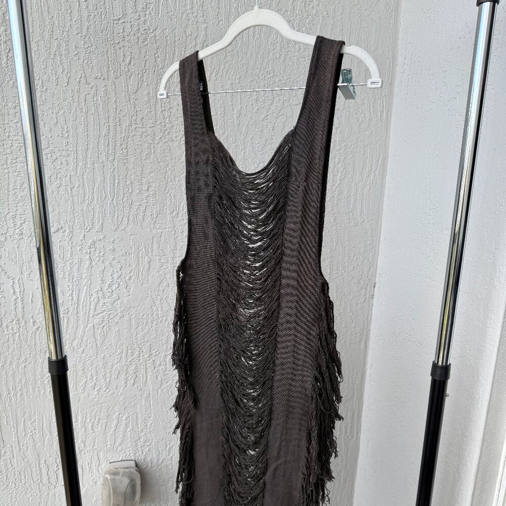 Distressed Frayed Maxi Dress